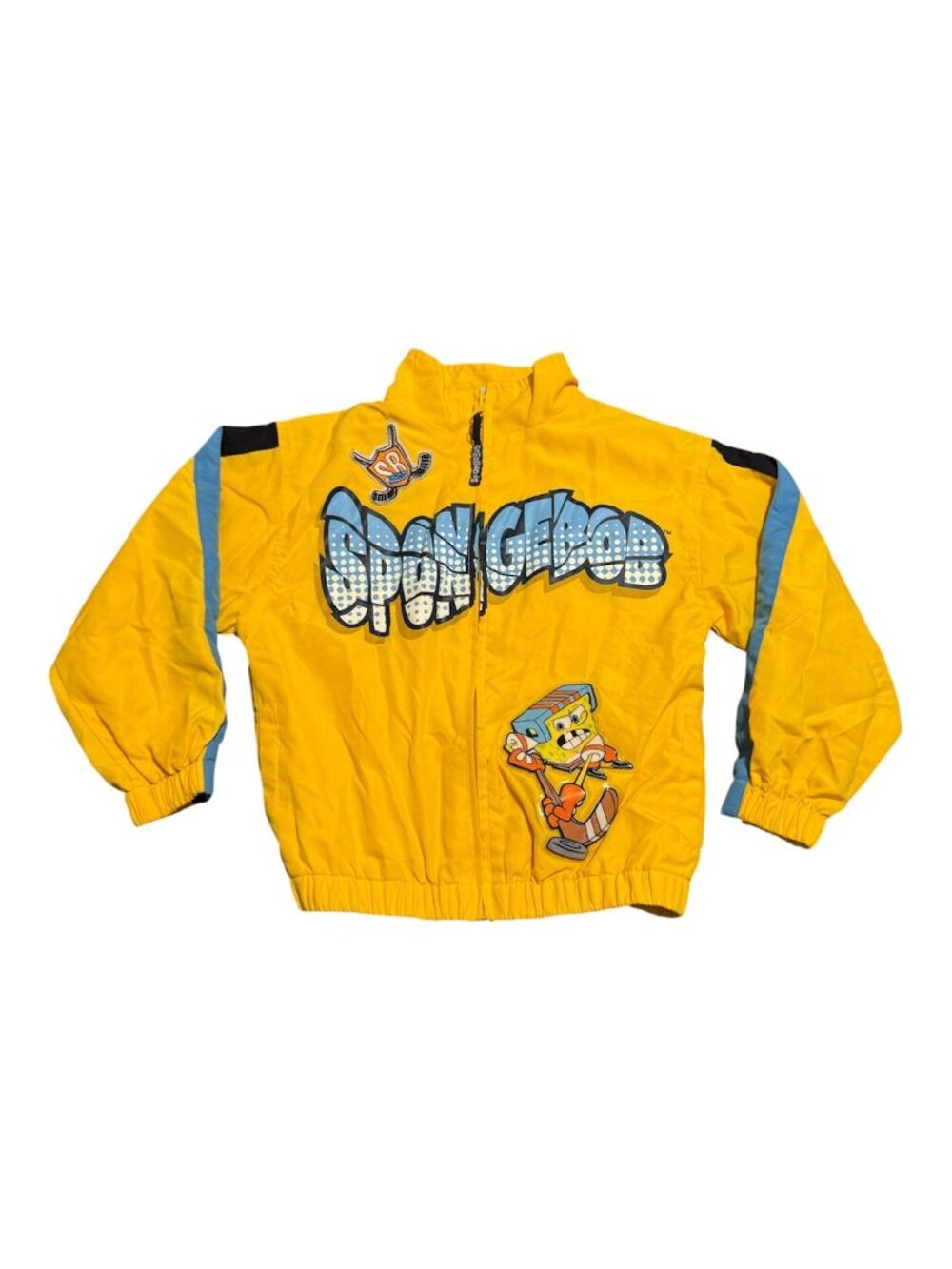 Vtg 2007 Nickelodeon Spongebob Squarepants Kid's Jacket Sz 6 Yellow Check Desc